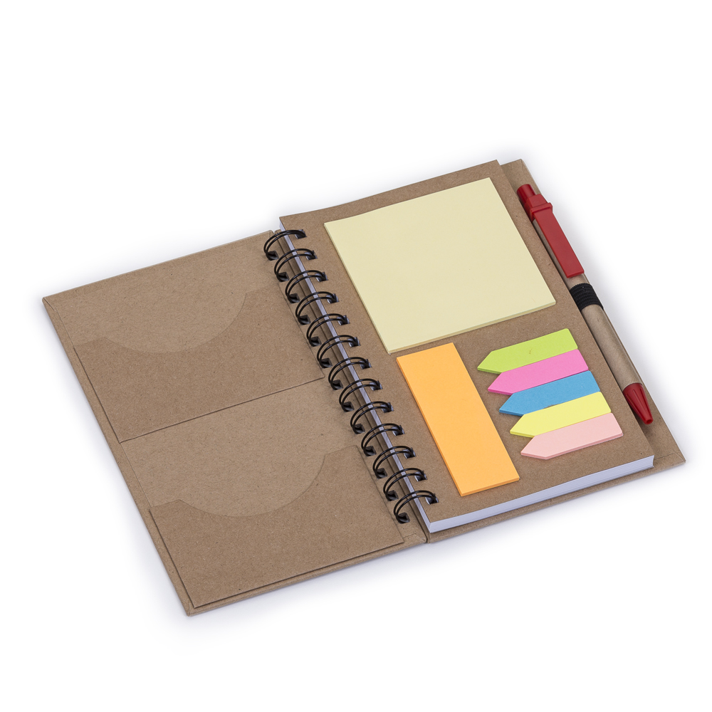 Bloco de Anotações com Caneta e Post-it Personalizado 