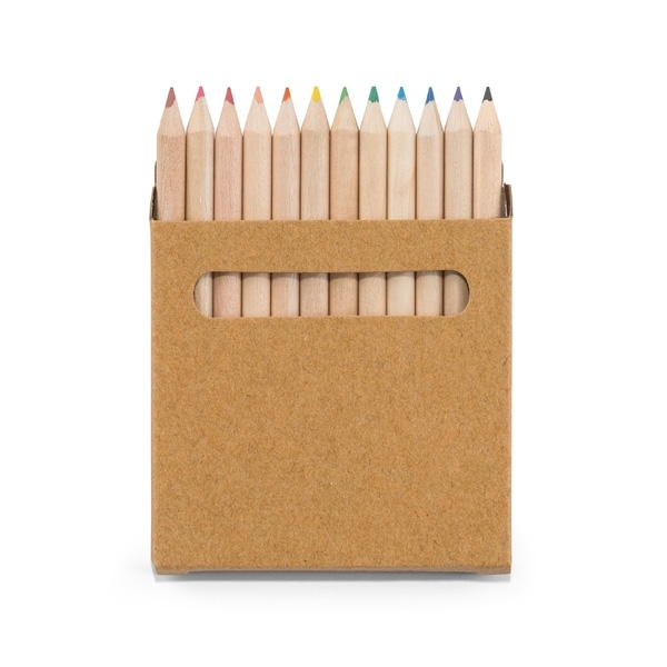 Caixa com 12 lápis mini de cor Personalizado