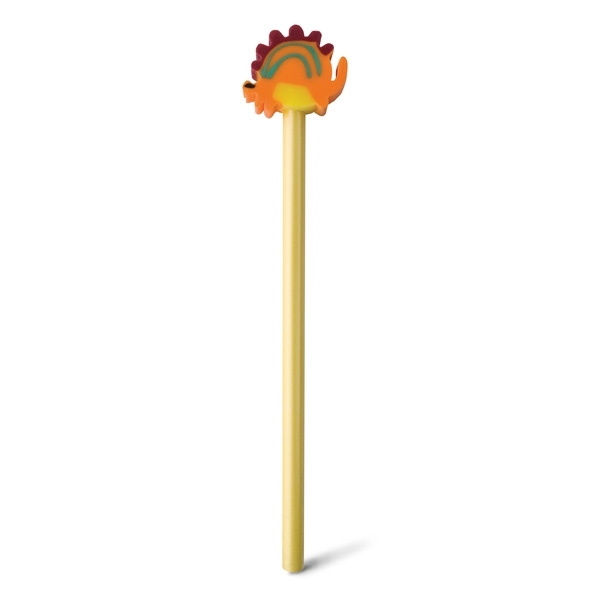 Lápis c/ Boneco de Borracha Personalizado