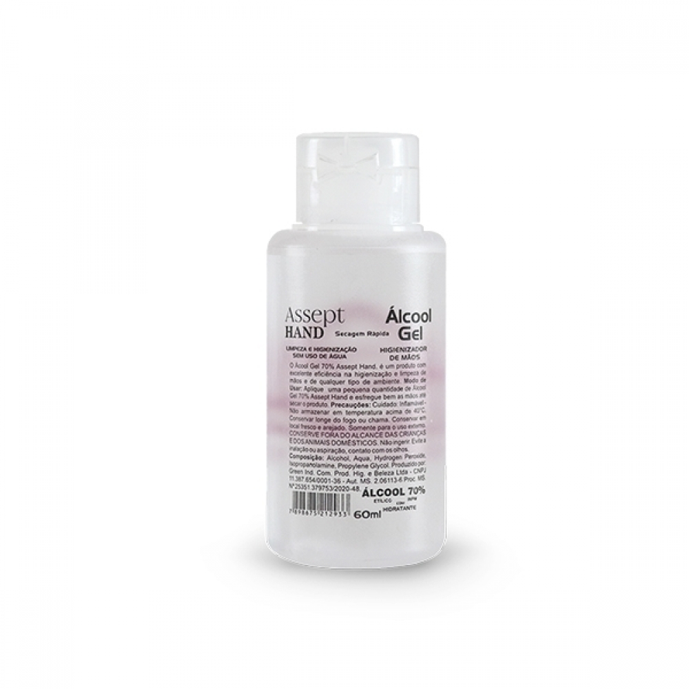 Álcool Gel 70% Antisséptico 60ml Personalizado