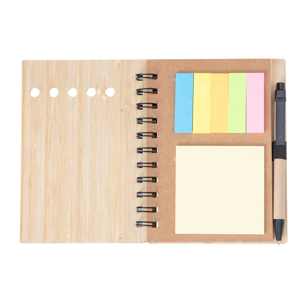 Bloco de Anotações Bambu com Caneta Personalizados