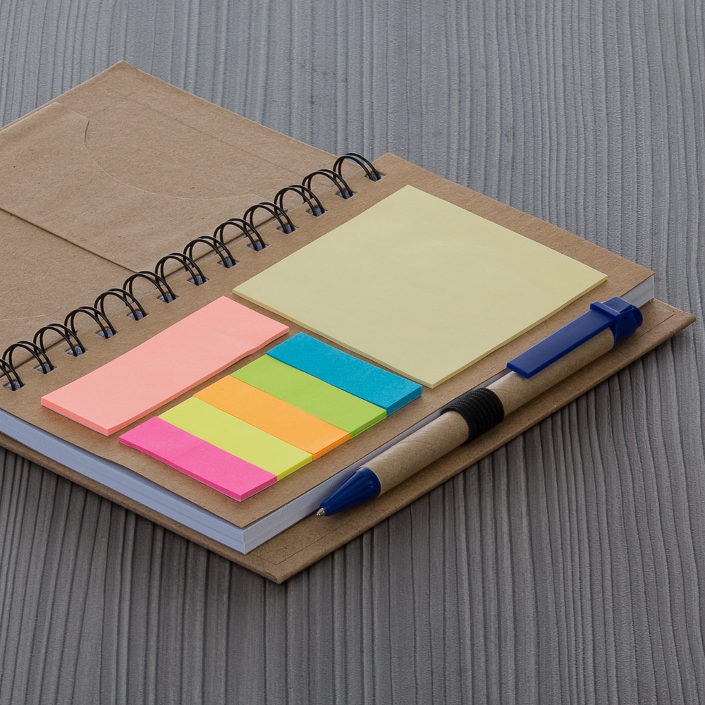 Bloco de Anotações com Caneta e Post-it Personalizado 