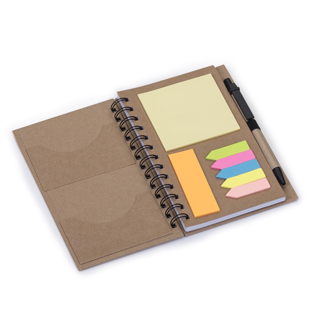 Bloco de Anotações com Caneta e Post-it Personalizado 