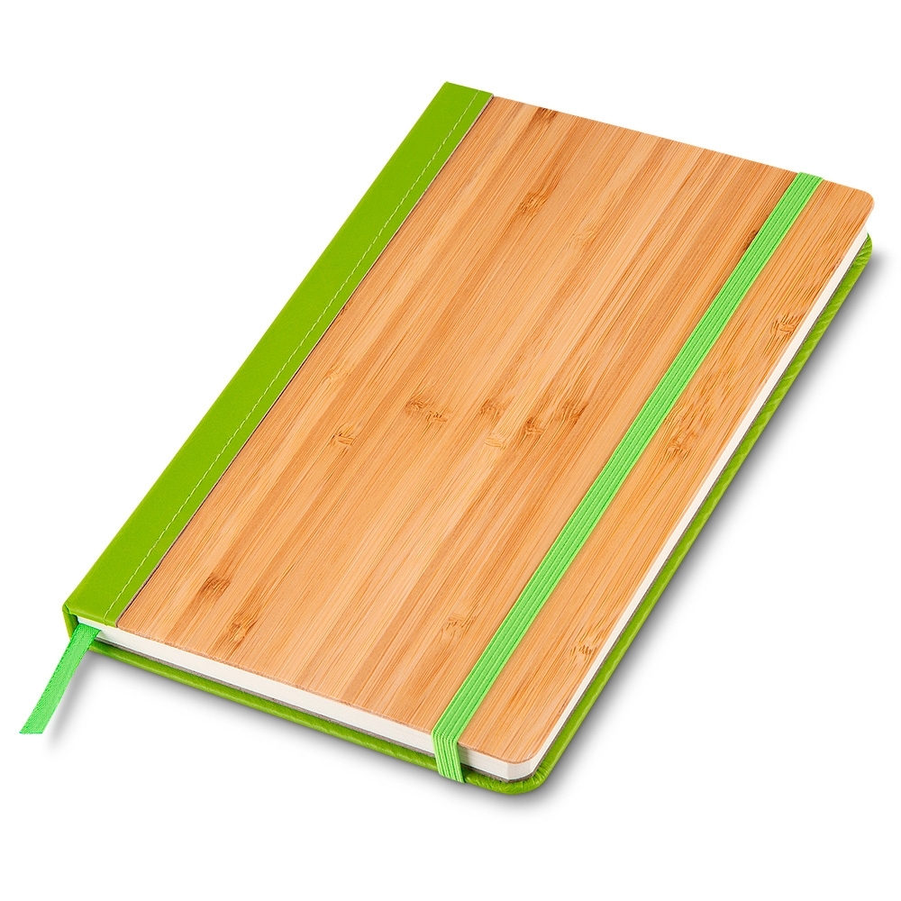 Caderno com capa de bambu