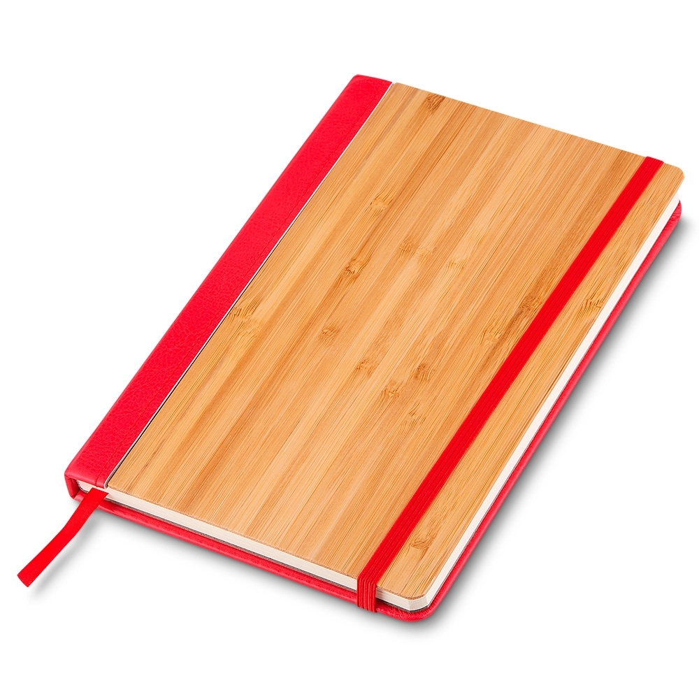 Caderno com capa de bambu