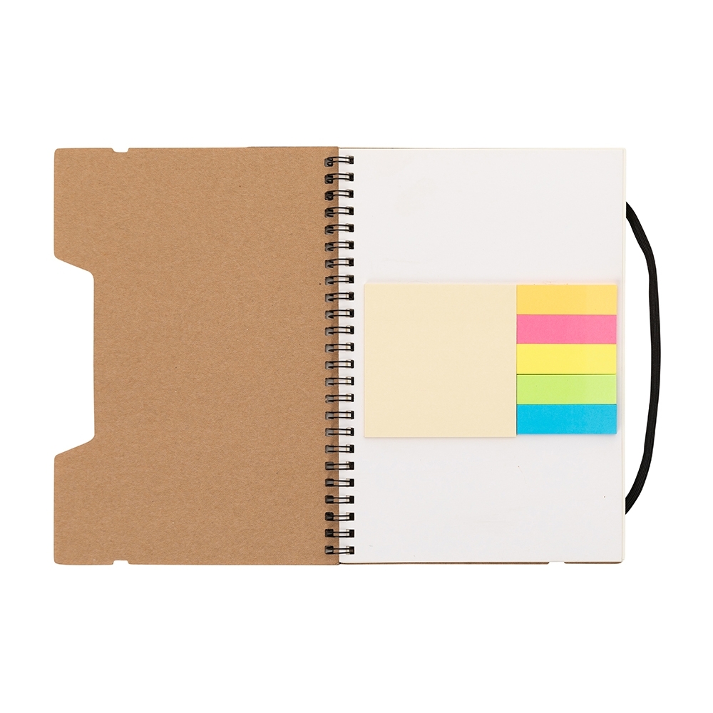 Caderno de Anotações A5 com auto adesivos