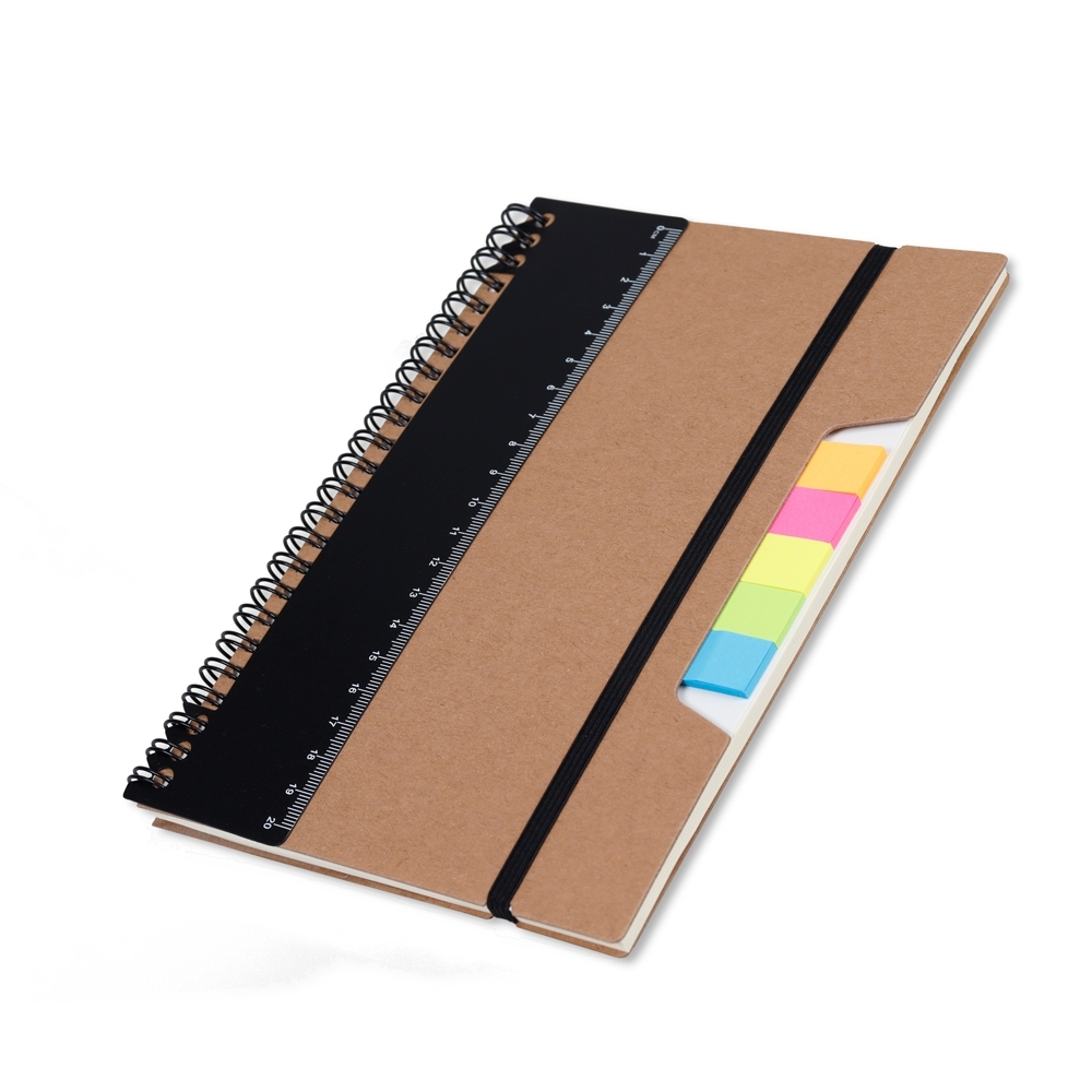 Caderno de Anotações A5 com auto adesivos