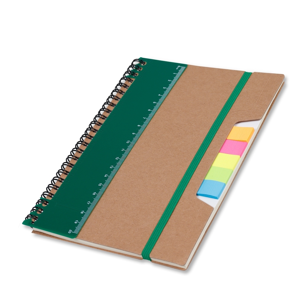 Caderno de Anotações A5 com auto adesivos