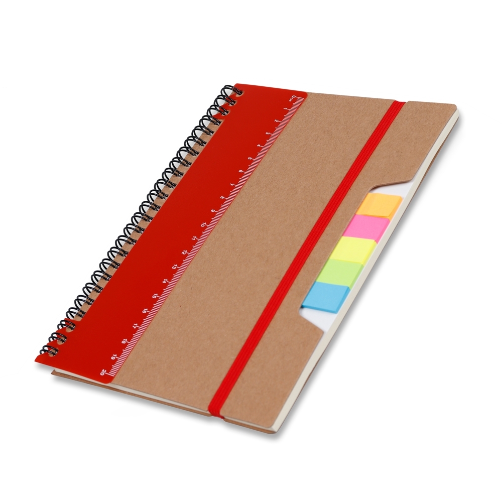 Caderno de Anotações A5 com auto adesivos