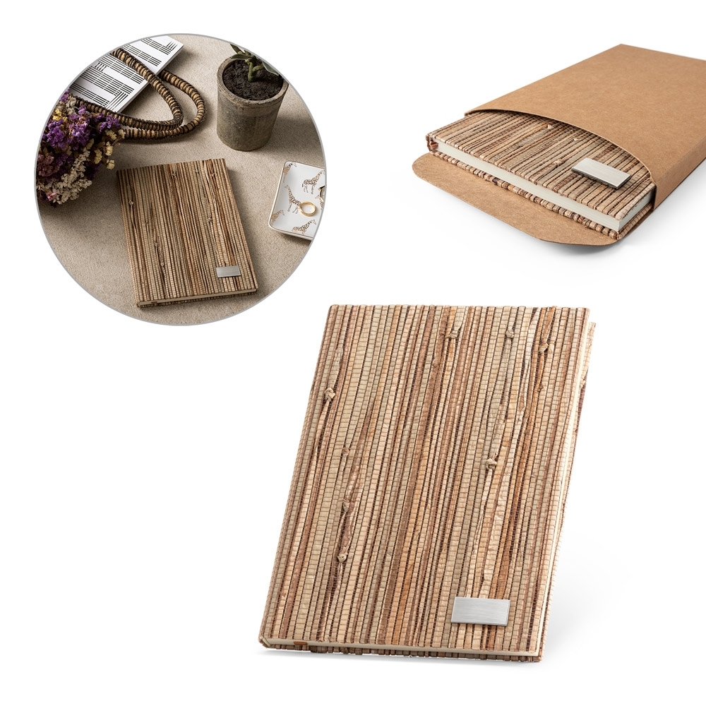 Caderno em palha natural Personalizado