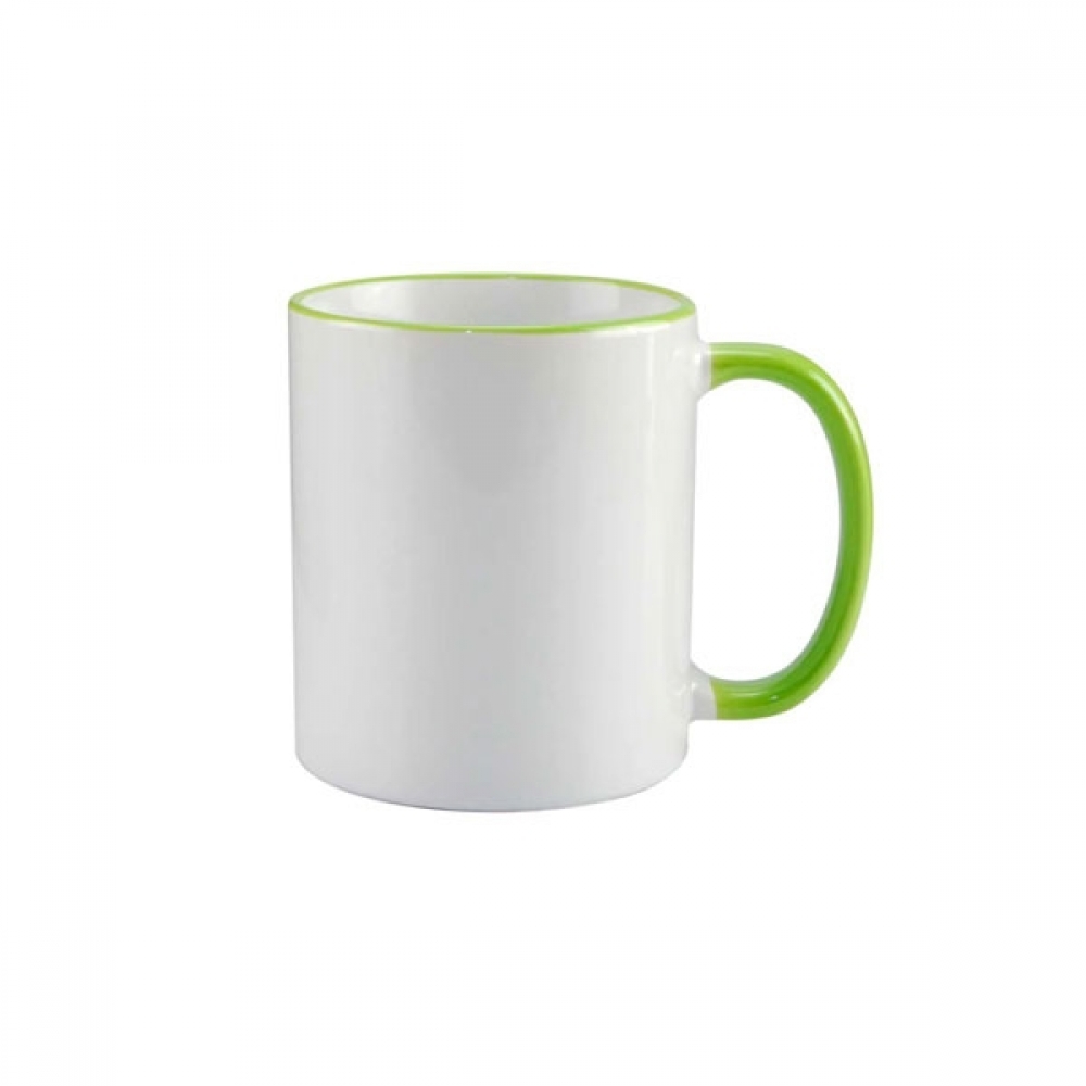 Caneca Alça E Borda Colorida Personalizada