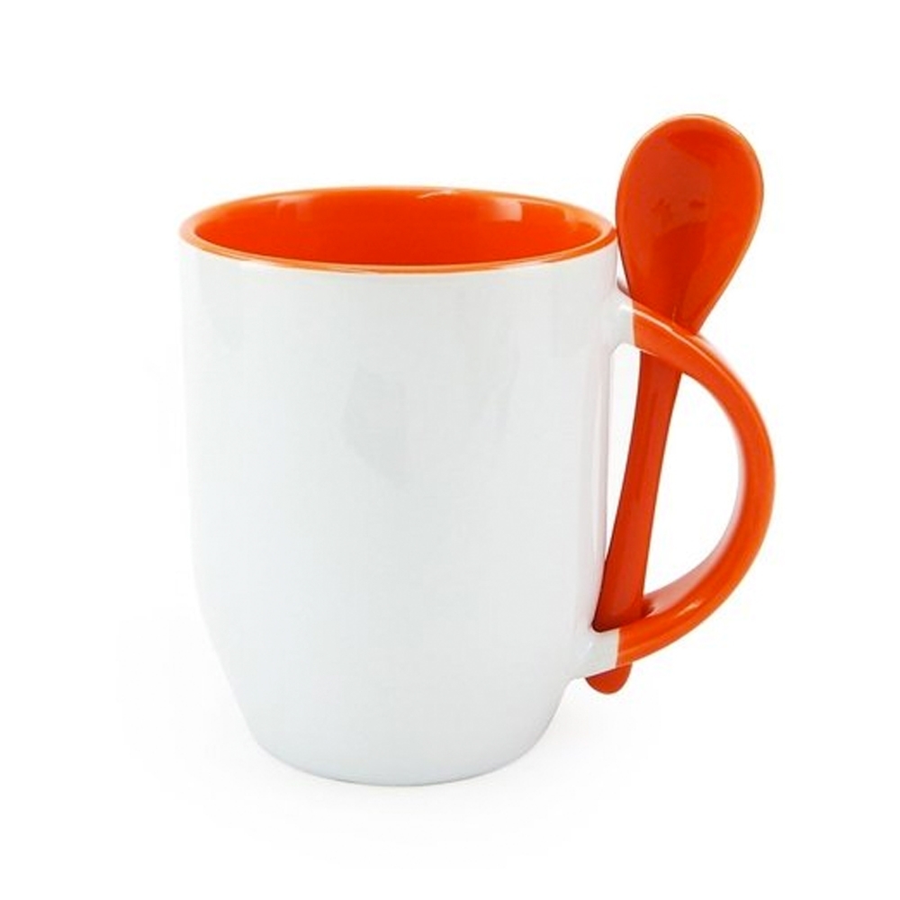 Caneca Com Colher Bicolor Personalizada