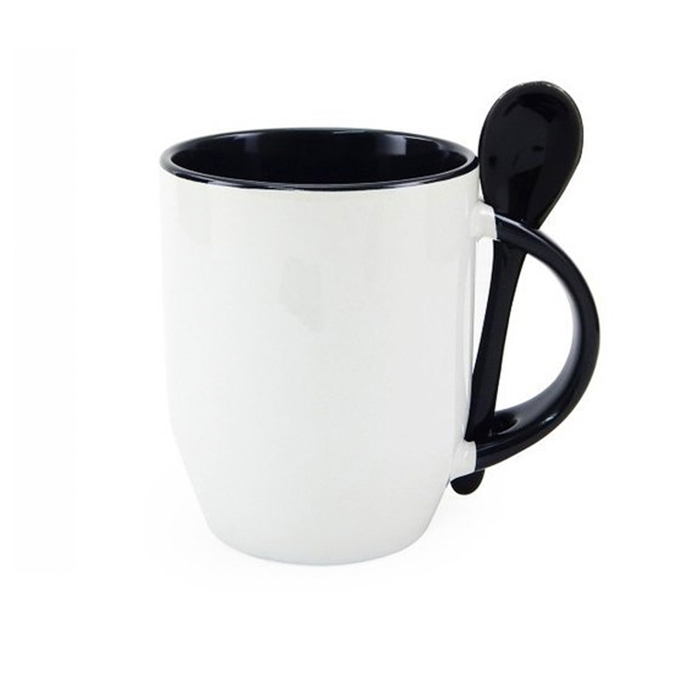 Caneca Com Colher Bicolor Personalizada