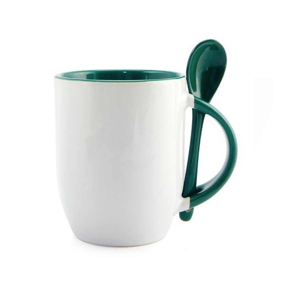 Caneca Com Colher Bicolor Personalizada