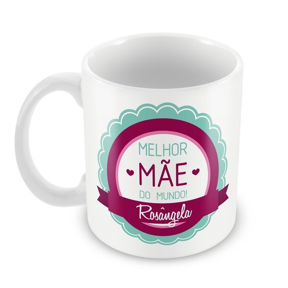 Caneca Reta de Cerâmica Personalizada