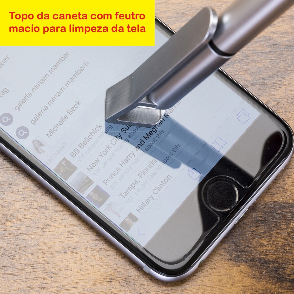 Caneta Fibra de Bambu Touch com Suporte Personalizado