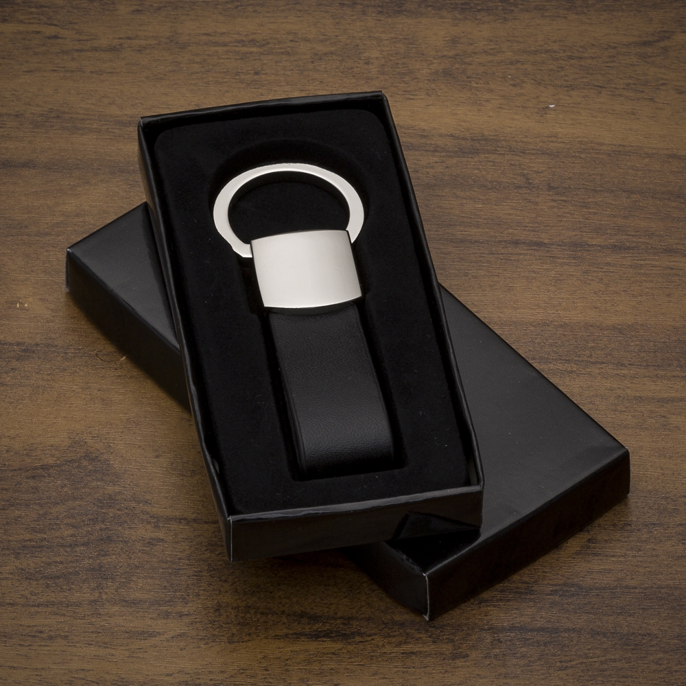 Chaveiro Metal com Couro Personalizado 