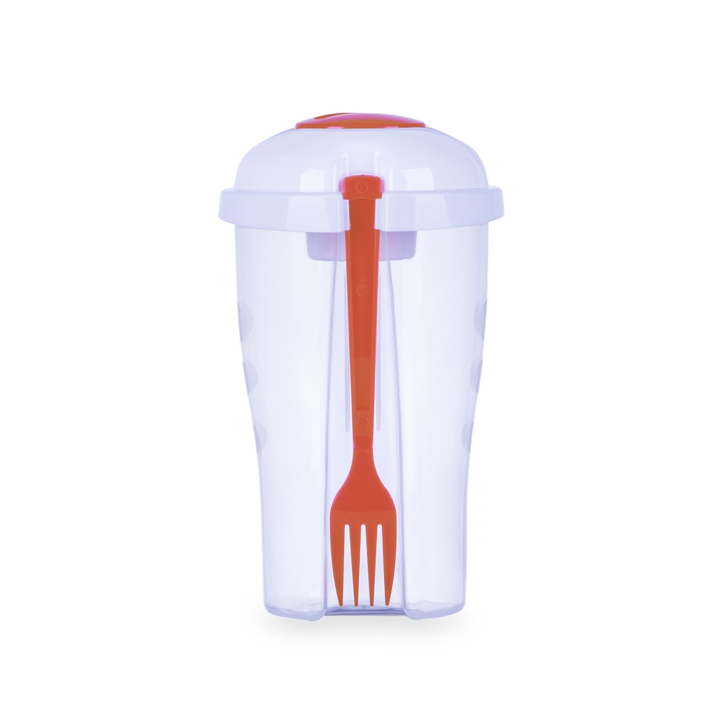 Copo Salada Personalizado com Garfo e Suporte para Molho 