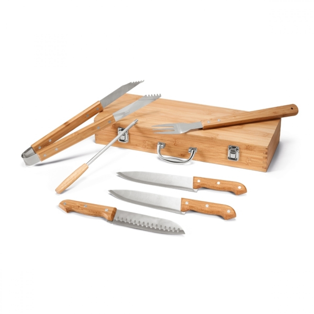Kit Churrasco De Bambu Personalizado