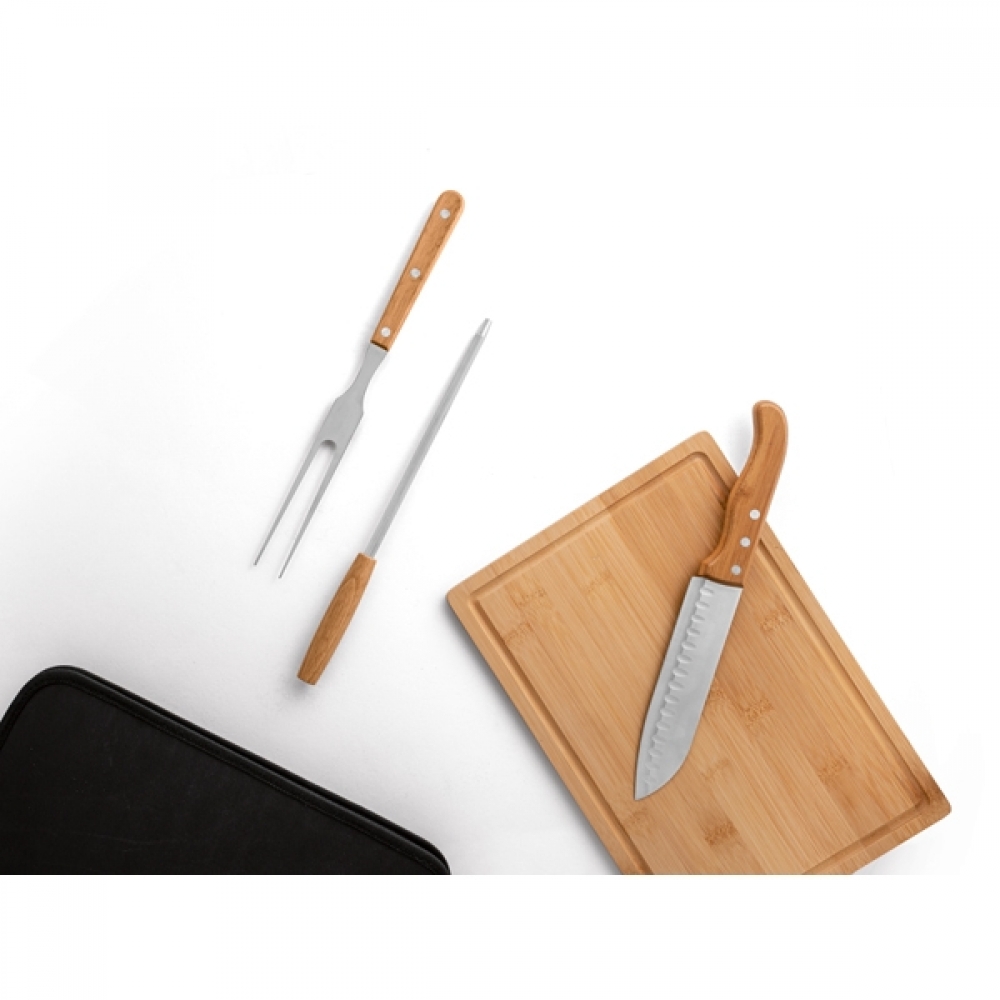 Kit Churrasco Em Aço E Maderira Personalizados