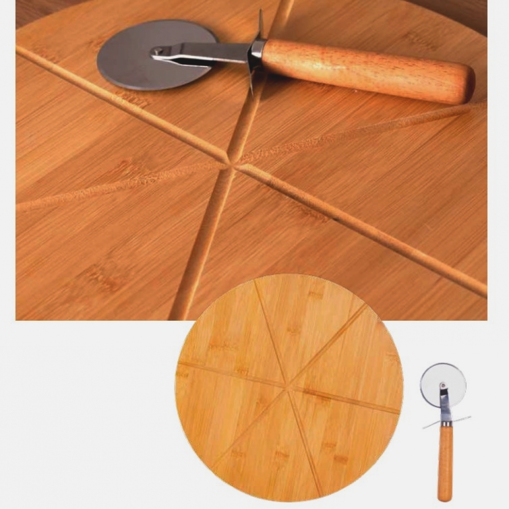 Kit Pizza com tábua e cortador