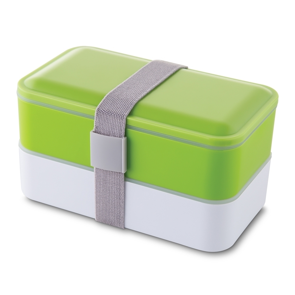Marmita Plástica de 2 Compartilhamentos e Talheres Personalizado