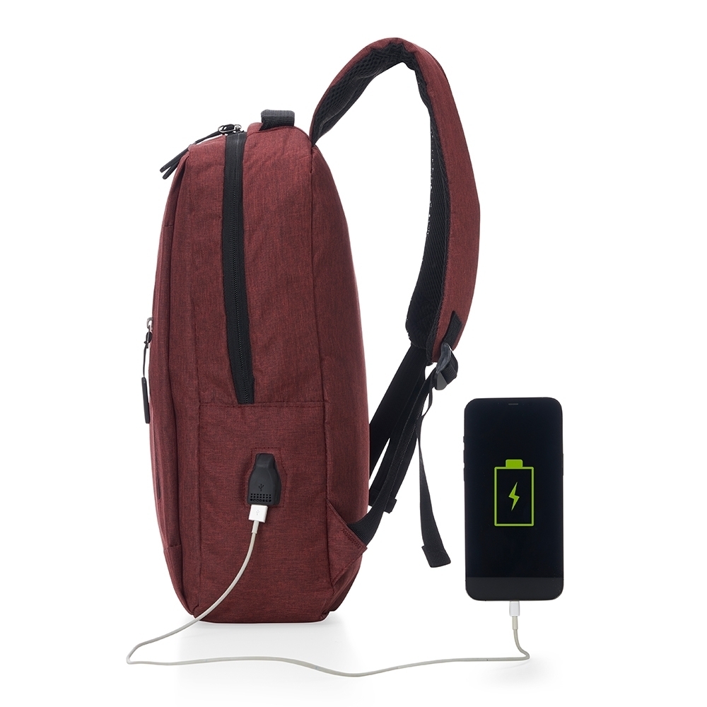 Mochila de Nylon USB 21L Personalizada