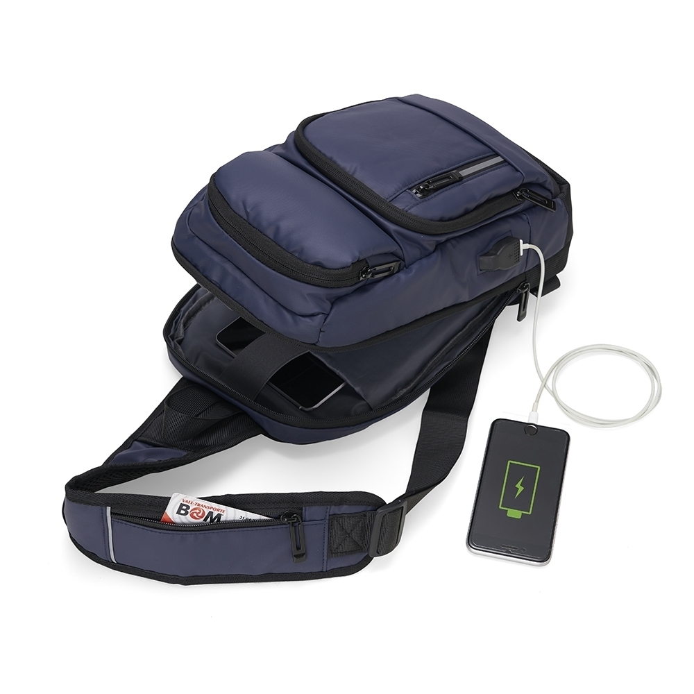 Mochila de Ombro USB Anti-Furto