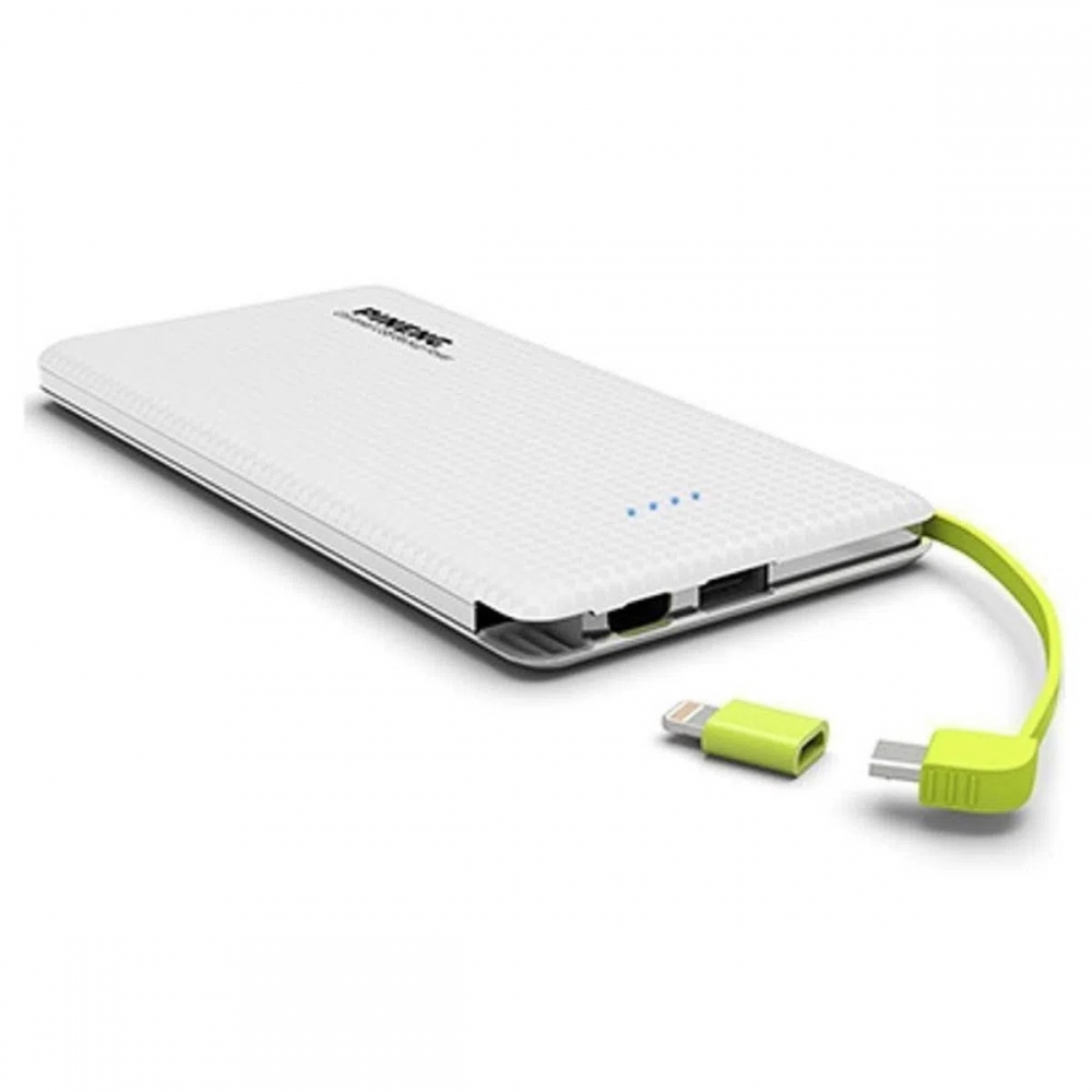 POWER BANK SLIM COM CABO ACOPLADO 10000MAH