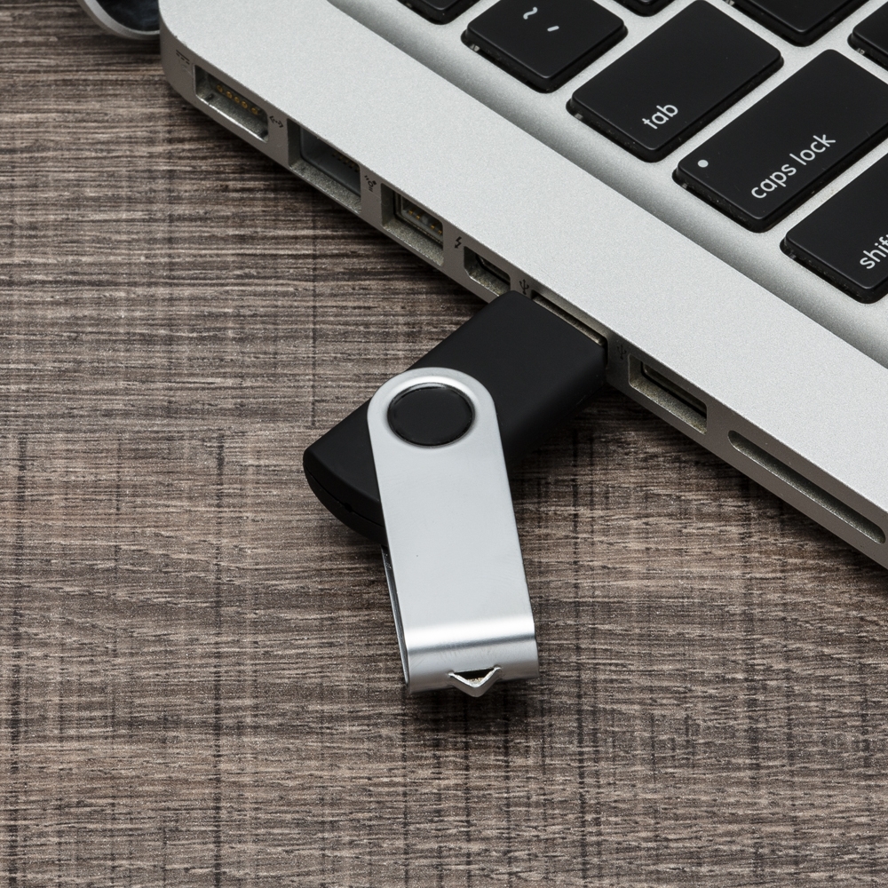 Pen Drive Giratório Metálico 4 GB Personalizado