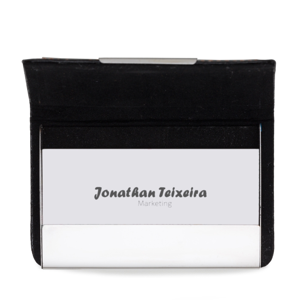 Porta Cartão Couro Sintético Personalizado