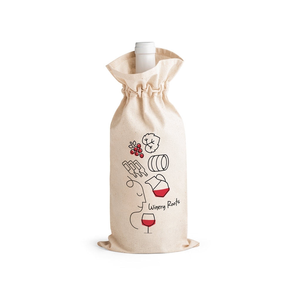 Sacola para garrafa 100% algodão Personalizada