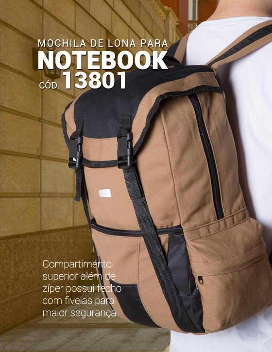 Mochila Lona para Notebook Personalizada - 13801