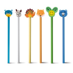 Lápis c/ Boneco de Borracha Personalizado-91904