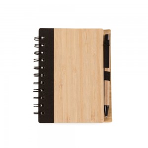 Bloco de Anotações Bambu com Caneta Personalizado-13775