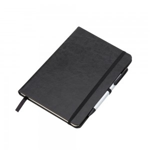 Caderneta tipo Moleskine de Couro Sintético Personalizado-14403