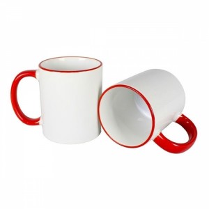 Caneca Alça E Borda Colorida Personalizada-FCB02