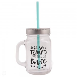 Caneca Com Tampa E Canudo Personalizado-FC195
