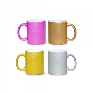 Caneca com Glitter 325ml Personalizada-FCG01