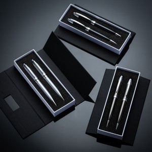 Conjunto Caneta e Lapiseira Metal Personalizado -ER180PAR-BCO