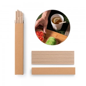 Conjunto de 10 canudos em papel kraft Personalizado-94098