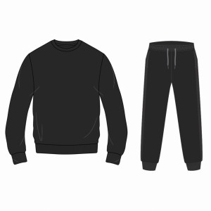 Conjunto de moletom com gola careca-PBMOL1