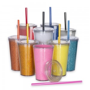 Copo de Acrílico 550ml com Canudo Personalizado -14250