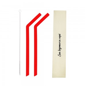 Kit Canudo Silicone para Brinde Personalizado-PBCANSIL