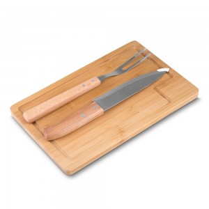 Kit Churrasco 2 peças com tábua-KC0200