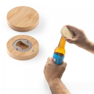  Porta copos em bambu com descapsulador-94573