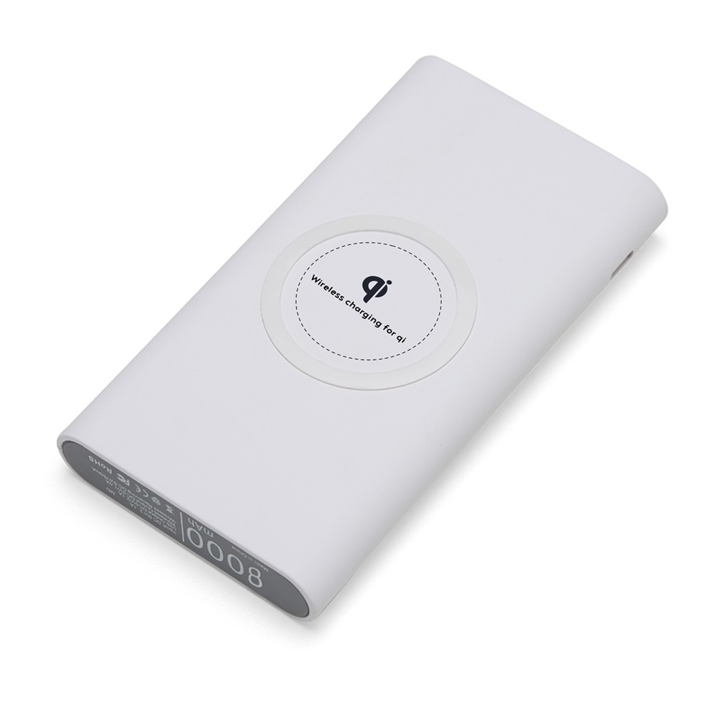 Power Bank 8000mAh com Carregamento via Indução ou via Cabo-04050