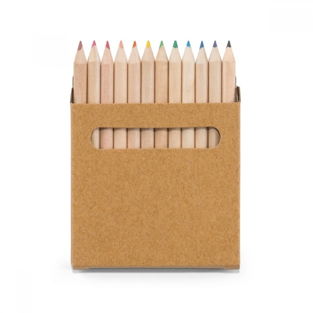 Caixa com 12 lápis mini de cor Personalizado-91747
