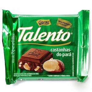Chocolate Talento Castanha do Pará 25G-PB0123